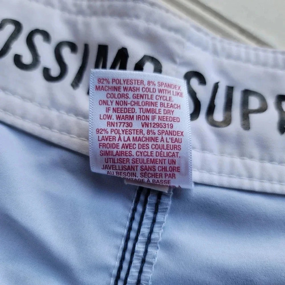 Mossimo Supply Co. Men's Blue White Striped Board Swim Surf Shorts Pockets Sz M - Picture 2 of 10